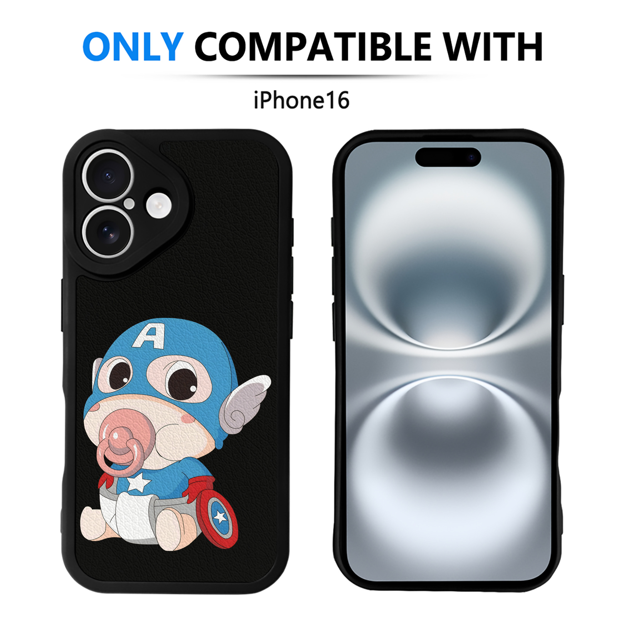 （画像用） アベンジャーズ The Avengers 【iPhone 16シリーズ対応】シリコンスマホケース（レザー調） 材質：シリコン